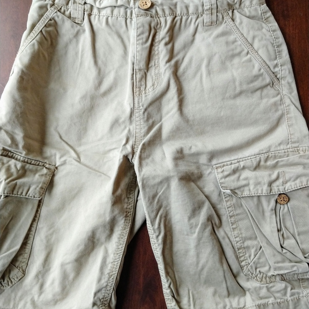 Tan cargo shorts